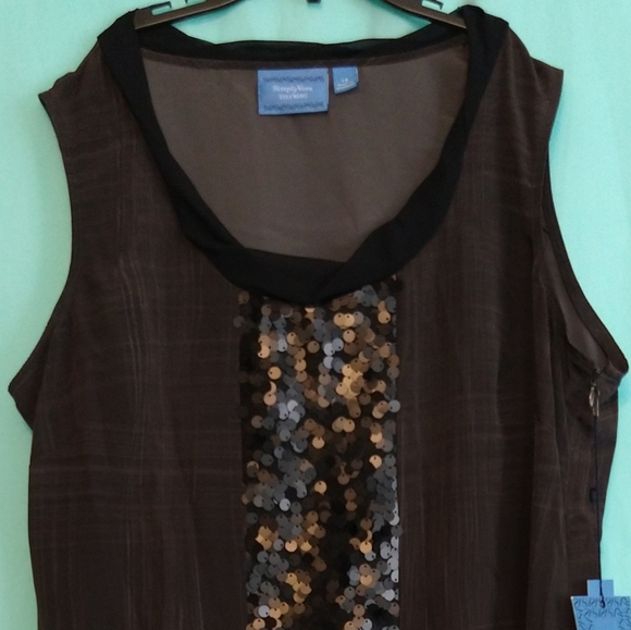 Simply Vera Wang 016 Chalkboard Plaid dress sequin - Picture 7 of 10